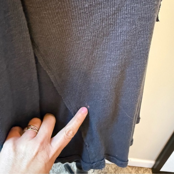 We The Free Dark Gray Long Sleeve Top with Multicolor Accents - Picture 6 of 8